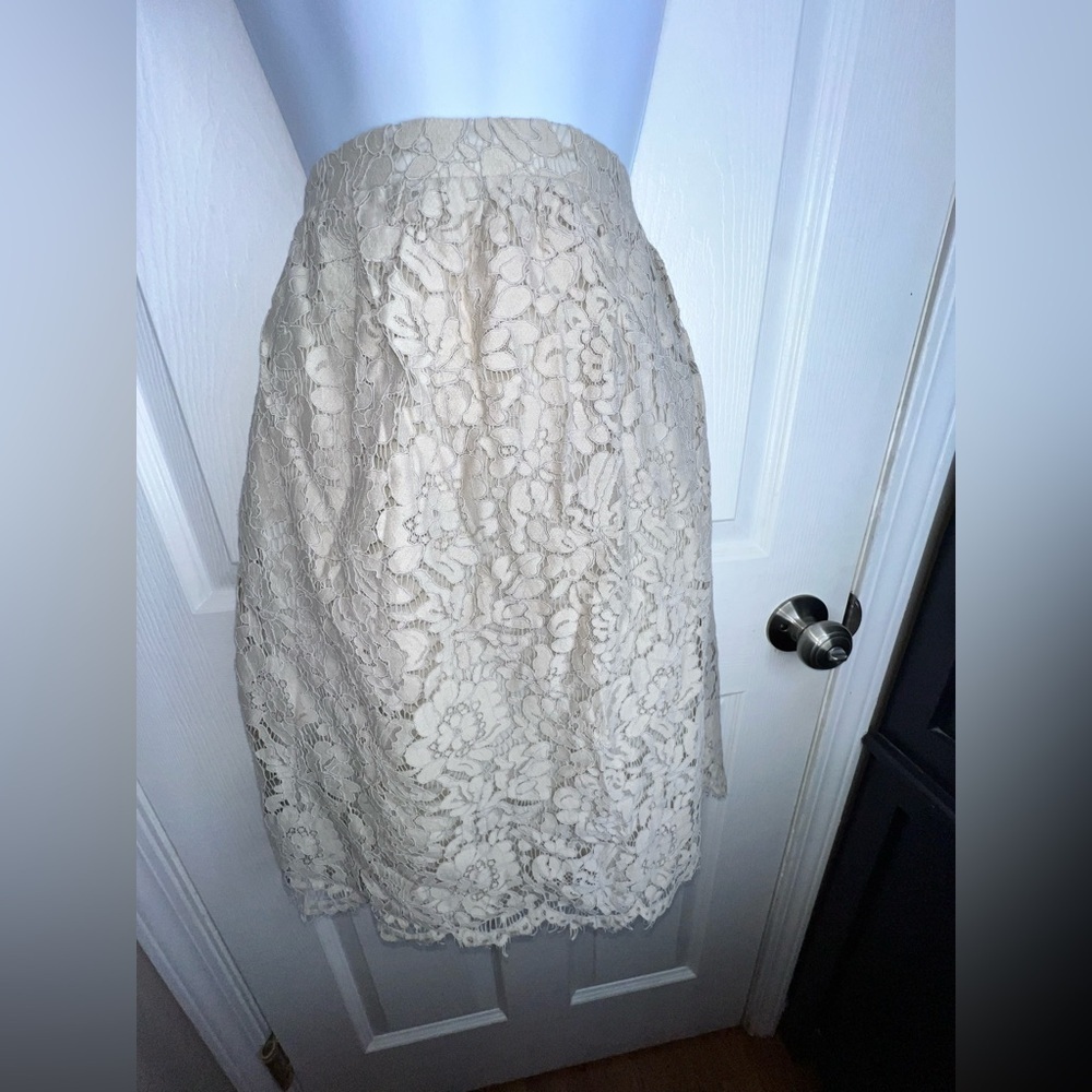 NWOT Jenny Yoo Collection Womens 4 Anthropologie BHLDN Lydia Lace A-Line Skirt S - Picture 15 of 16